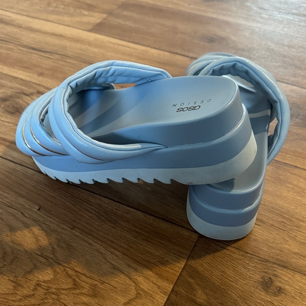 ASOS Blue Slide Sandals - Picture 3 of 4